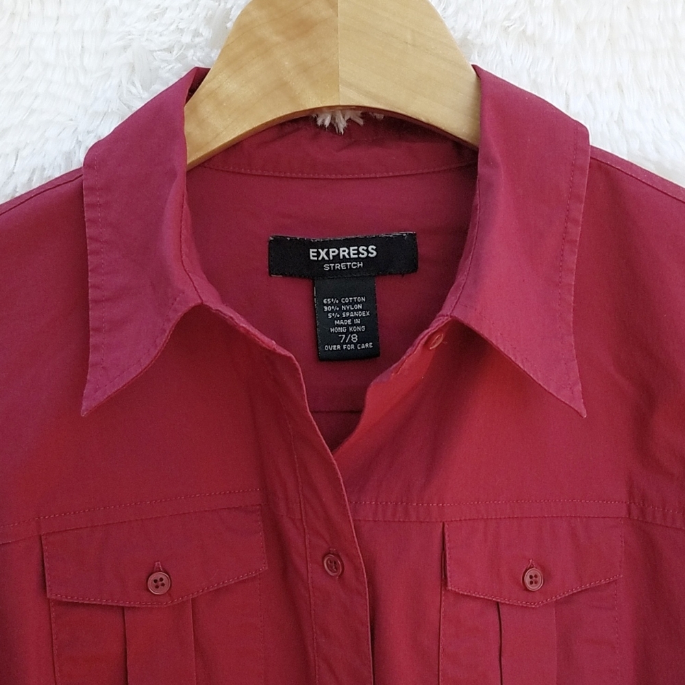 Vintage Express Woman’s Size 7/8 Long Sleeve Button Up Shirt - Picture 11 of 16